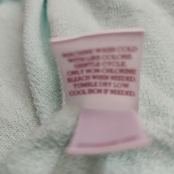 SO Full Zip Hoodie Colorblock Light Gray Heather & Teal Size Large Sweatshirt - Picture 12 of 14